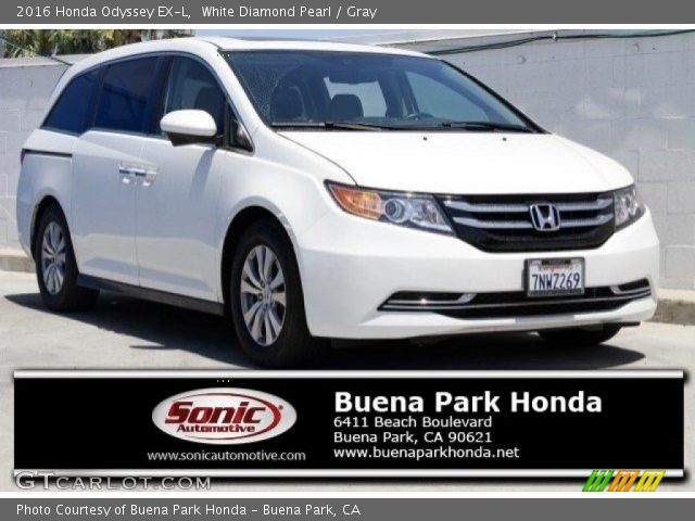 2016 Honda Odyssey EX-L in White Diamond Pearl