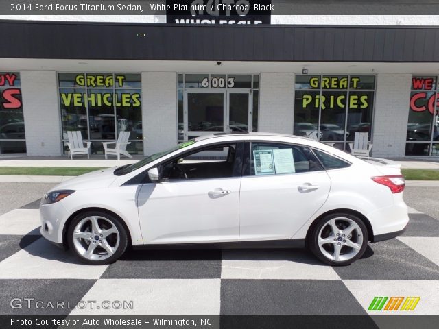 2014 Ford Focus Titanium Sedan in White Platinum