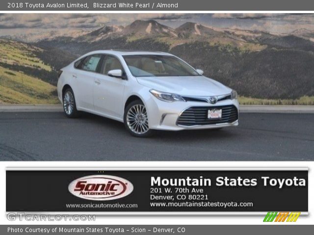 2018 Toyota Avalon Limited in Blizzard White Pearl