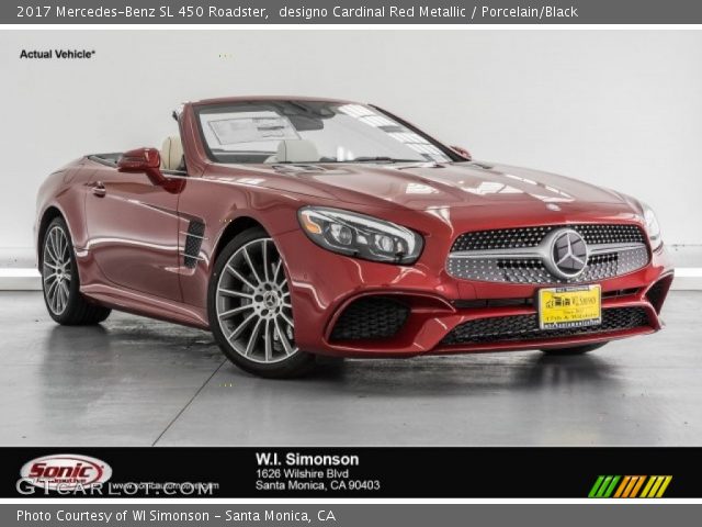2017 Mercedes-Benz SL 450 Roadster in designo Cardinal Red Metallic