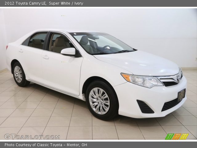 2012 Toyota Camry LE in Super White