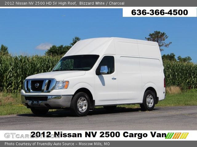 2012 Nissan NV 2500 HD SV High Roof in Blizzard White