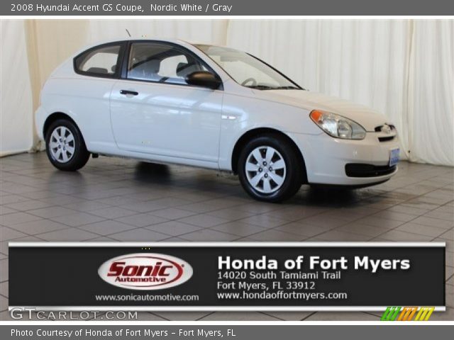 2008 Hyundai Accent GS Coupe in Nordic White