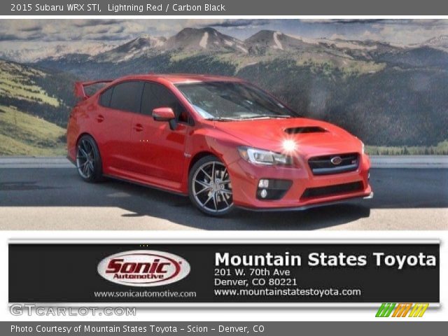 2015 Subaru WRX STI in Lightning Red