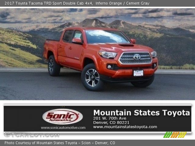 2017 Toyota Tacoma TRD Sport Double Cab 4x4 in Inferno Orange