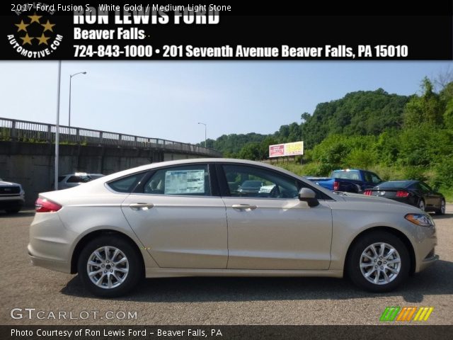 2017 Ford Fusion S in White Gold