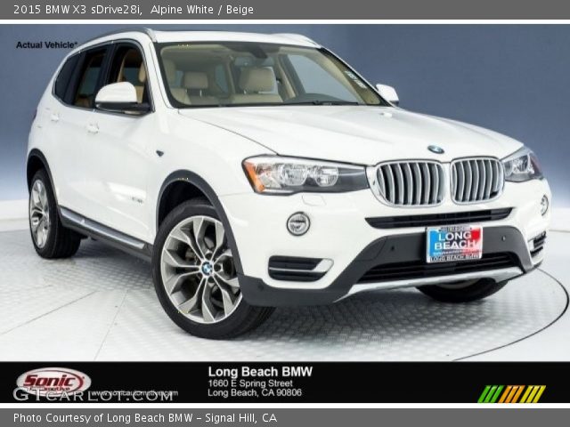 2015 BMW X3 sDrive28i in Alpine White