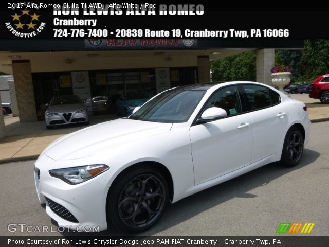 Alfa White 2017 Alfa Romeo Giulia Ti Awd Red Interior