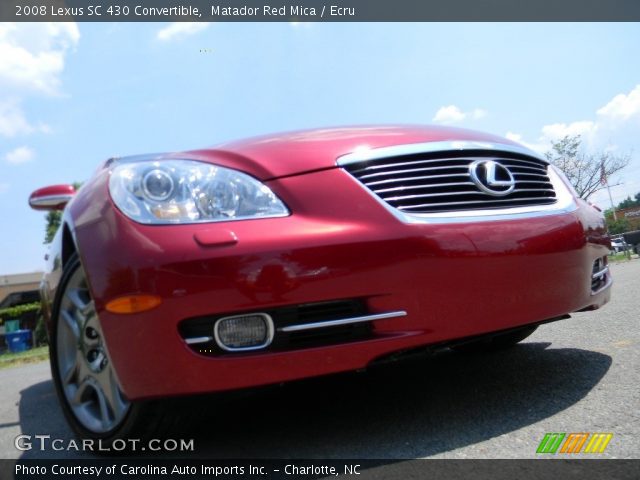 2008 Lexus SC 430 Convertible in Matador Red Mica