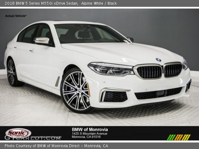 2018 BMW 5 Series M550i xDrive Sedan in Alpine White