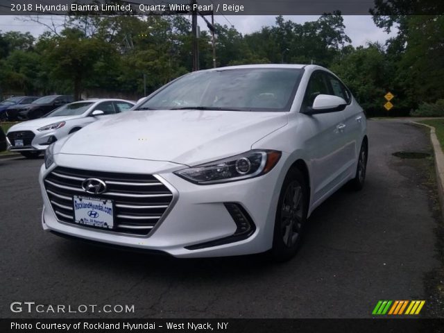 2018 Hyundai Elantra Limited in Quartz White Pearl