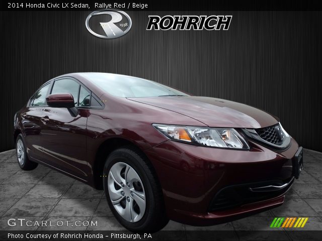 2014 Honda Civic LX Sedan in Rallye Red