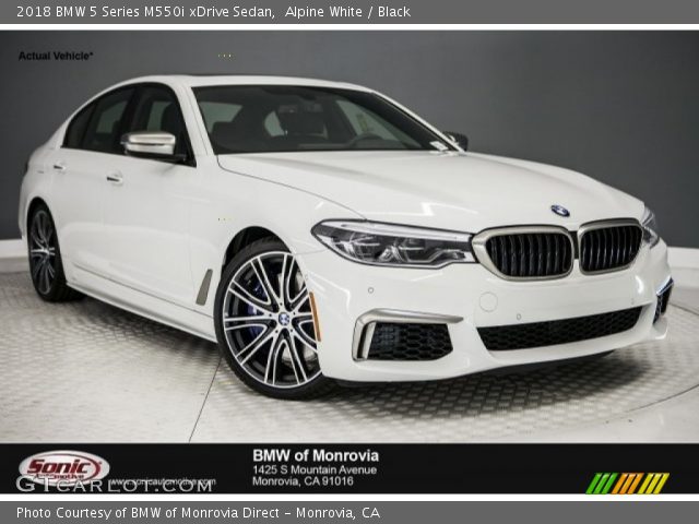 2018 BMW 5 Series M550i xDrive Sedan in Alpine White