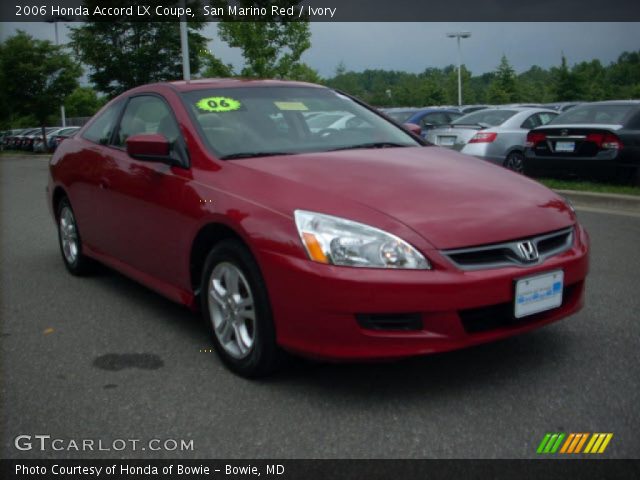 2006 Honda Accord LX Coupe in San Marino Red