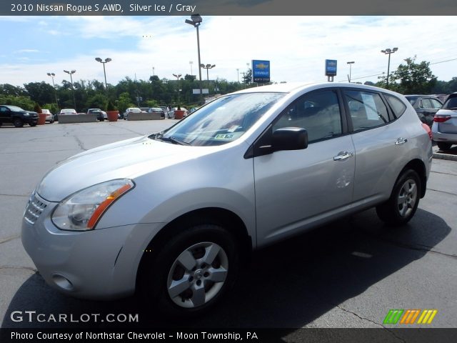 2010 Nissan Rogue S AWD in Silver Ice