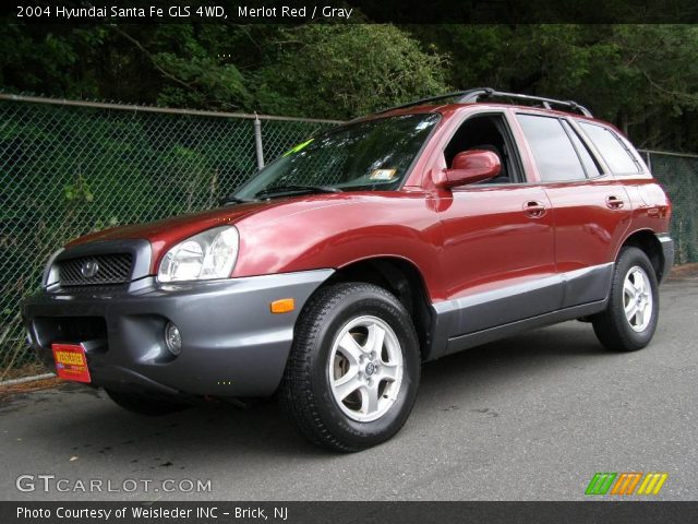 2004 Hyundai Santa Fe GLS 4WD in Merlot Red