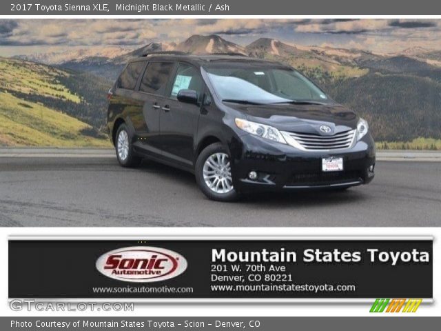 2017 Toyota Sienna XLE in Midnight Black Metallic