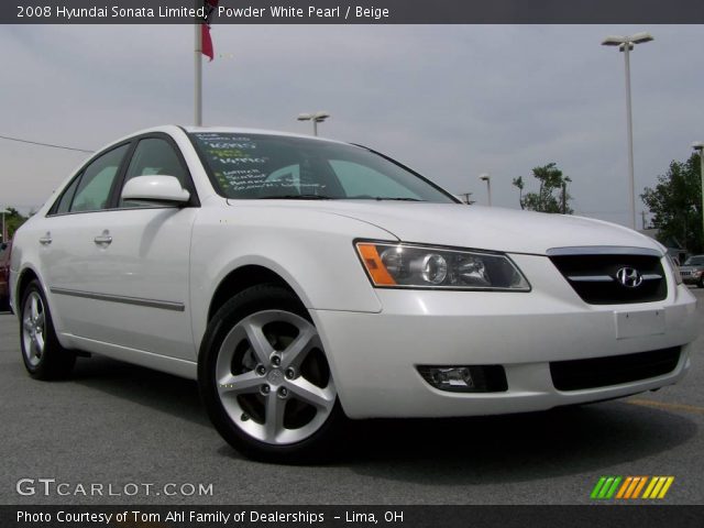 2008 Hyundai Sonata Limited in Powder White Pearl