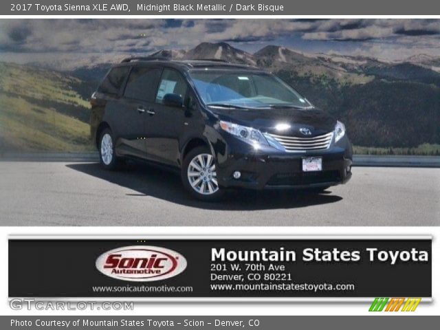 2017 Toyota Sienna XLE AWD in Midnight Black Metallic