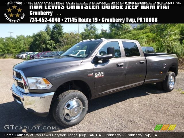 2017 Ram 3500 Tradesman Crew Cab 4x4 Dual Rear Wheel in Granite Crystal Metallic