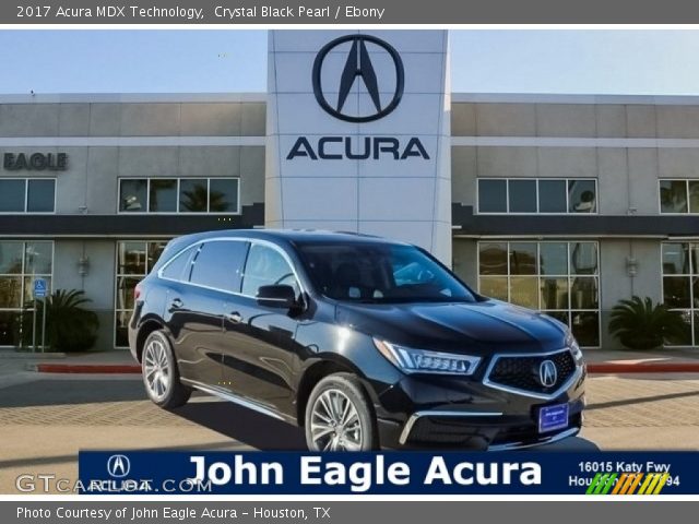 2017 Acura MDX Technology in Crystal Black Pearl