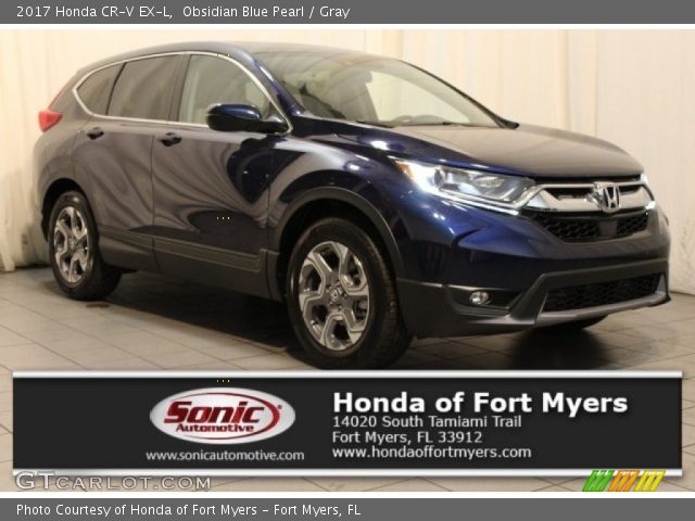 2017 Honda CR-V EX-L in Obsidian Blue Pearl