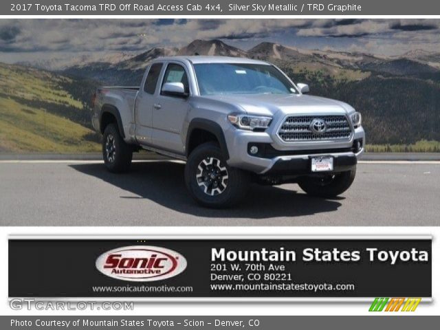 2017 Toyota Tacoma TRD Off Road Access Cab 4x4 in Silver Sky Metallic