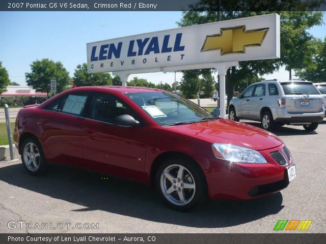 2007 Pontiac G6 V6 Sedan in Crimson Red