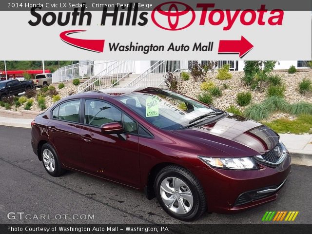 2014 Honda Civic LX Sedan in Crimson Pearl