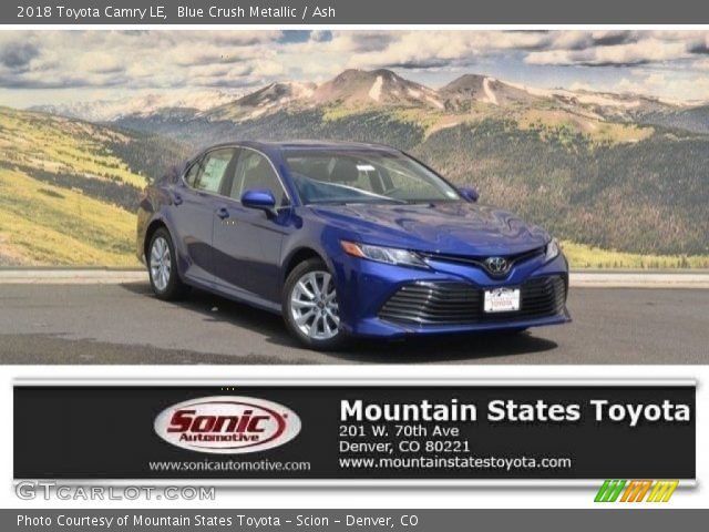 2018 Toyota Camry LE in Blue Crush Metallic