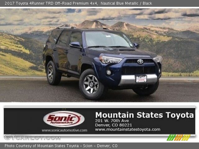 2017 Toyota 4Runner TRD Off-Road Premium 4x4 in Nautical Blue Metallic