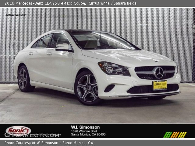 2018 Mercedes-Benz CLA 250 4Matic Coupe in Cirrus White