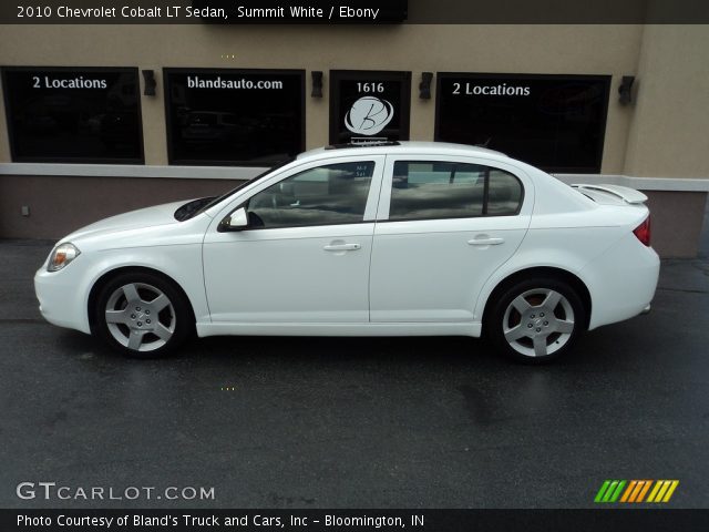 Summit White 2010 Chevrolet Cobalt Lt Sedan Ebony