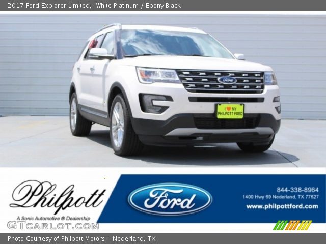 2017 Ford Explorer Limited in White Platinum