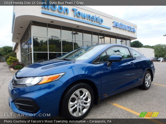 2014 Honda Civic LX Coupe in Dyno Blue Pearl