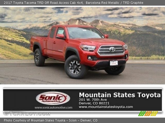 2017 Toyota Tacoma TRD Off Road Access Cab 4x4 in Barcelona Red Metallic