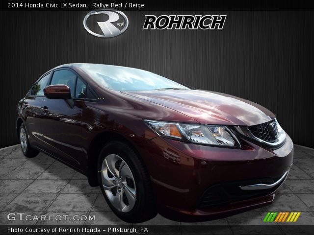 2014 Honda Civic LX Sedan in Rallye Red