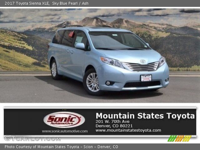 2017 Toyota Sienna XLE in Sky Blue Pearl