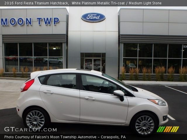 2016 Ford Fiesta Titanium Hatchback in White Platinum Metallic Tri-coat