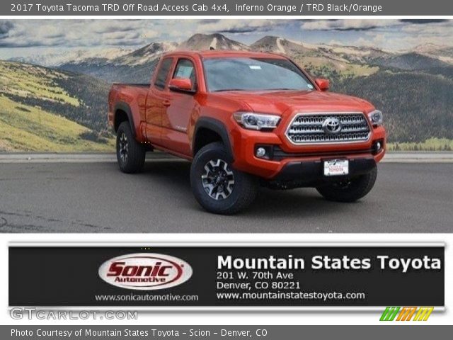 2017 Toyota Tacoma TRD Off Road Access Cab 4x4 in Inferno Orange