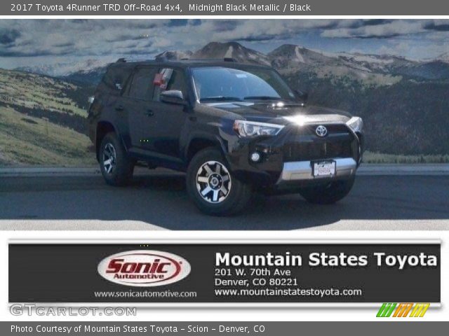 2017 Toyota 4Runner TRD Off-Road 4x4 in Midnight Black Metallic