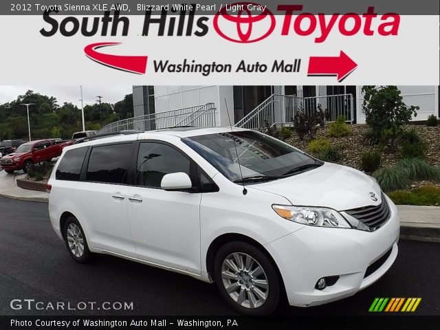 2012 Toyota Sienna XLE AWD in Blizzard White Pearl