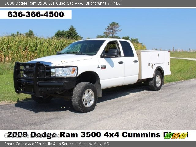 2008 Dodge Ram 3500 SLT Quad Cab 4x4 in Bright White