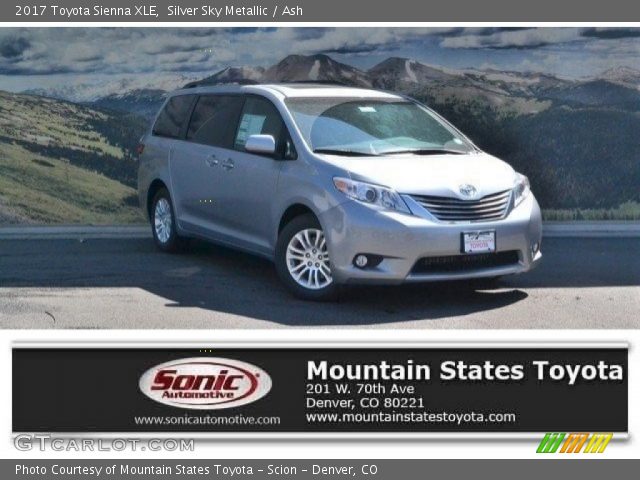 2017 Toyota Sienna XLE in Silver Sky Metallic