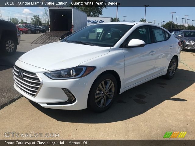 2018 Hyundai Elantra Value Edition in Quartz White Pearl