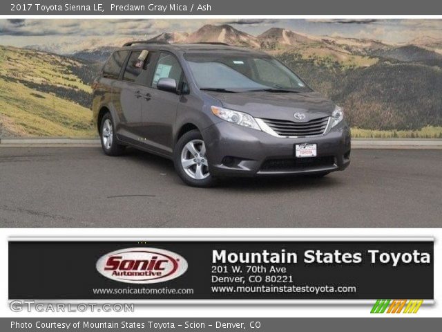 2017 Toyota Sienna LE in Predawn Gray Mica