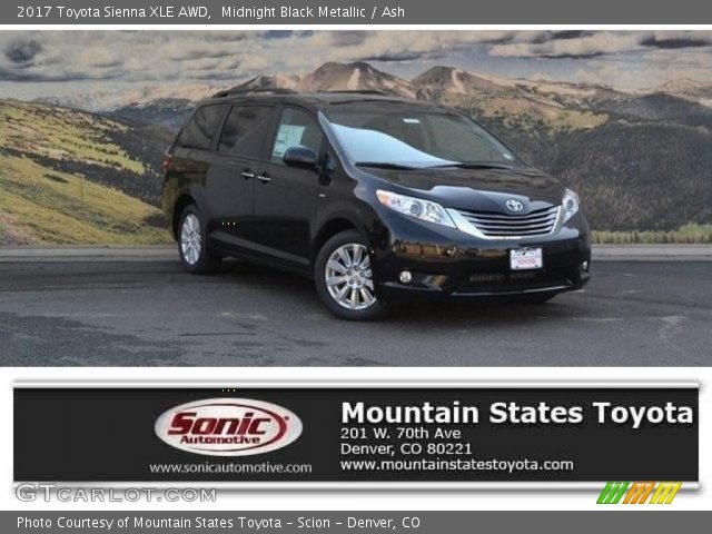 2017 Toyota Sienna XLE AWD in Midnight Black Metallic