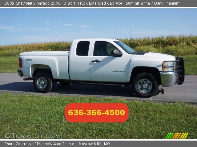 2009 Chevrolet Silverado 2500HD Work Truck Extended Cab 4x4 in Summit White