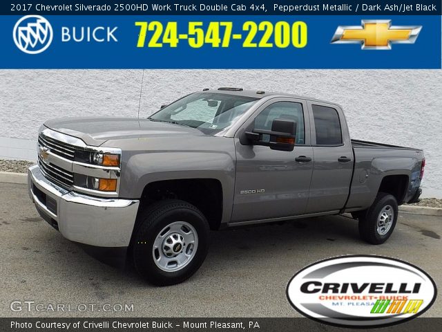 2017 Chevrolet Silverado 2500HD Work Truck Double Cab 4x4 in Pepperdust Metallic