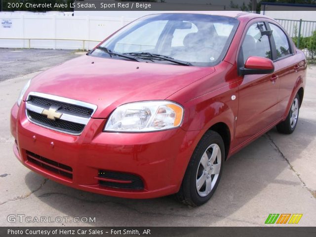 2007 Chevrolet Aveo LS Sedan in Sport Red